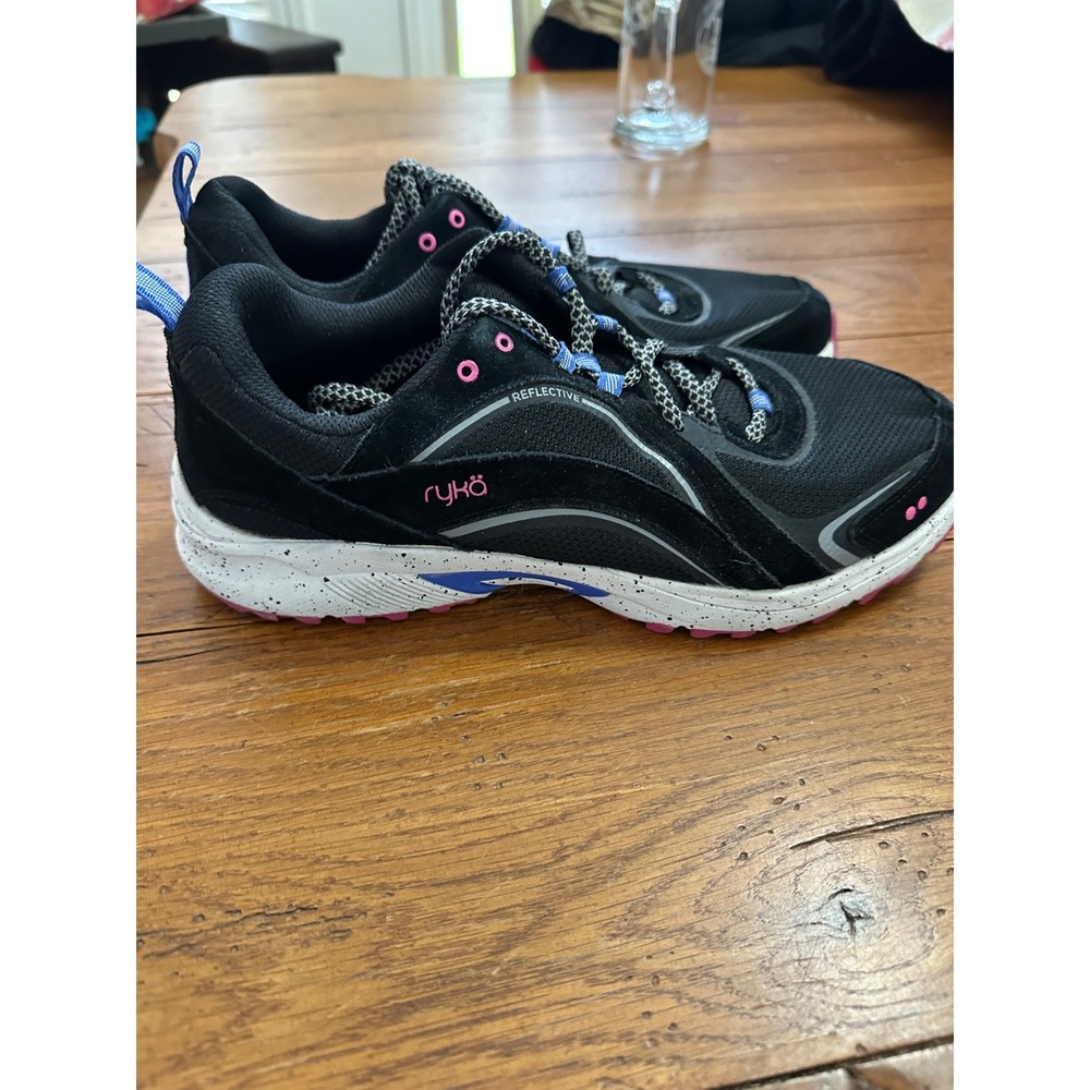 ryka black and pink sneakers women's 10